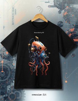 Mar&scaron;kinėliai Cyberpunk a&scaron;tuonkojis - XL TS-BL-Cyberpunk-octopus-XL-DTF фото