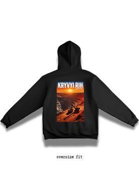 Bluza z kapturem Kryvyi Rih oversize unisex - XL