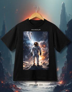 T-shirt Explosive astronaut - XL