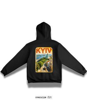 Bluza z kapturem Kyiv oversize unisex - XL