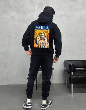Bluza z kapturem Smila oversize unisex - XL