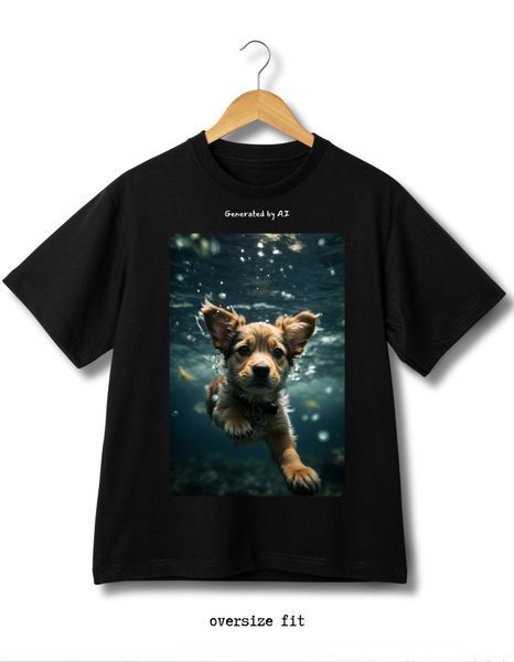 T-shirt Nurkujący pies - XL