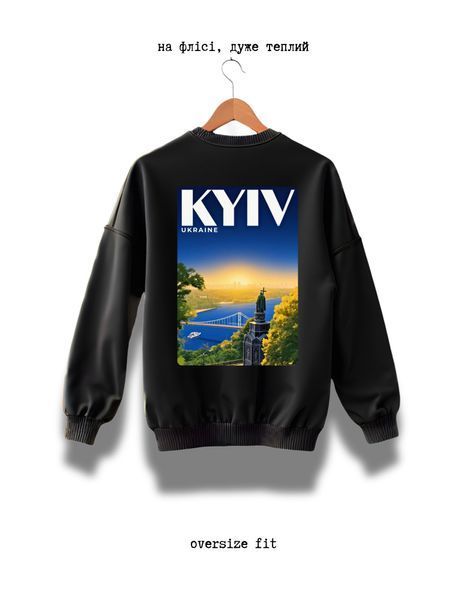 Світшот Володимирська гірка oversize unisex - XL SWST-Saint Volodymyr Hill-BL-XL-DTF фото