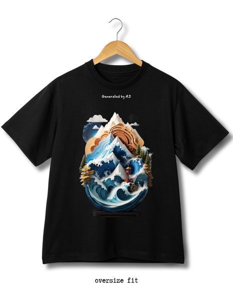 T-shirt Krajobraz - XL