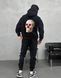 Hoodie Skull in flowers oversize unisex - XL