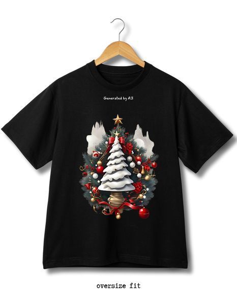 Футболка Новорічна ялинка - XL TS-BL-CRMStree-XL-DTF фото