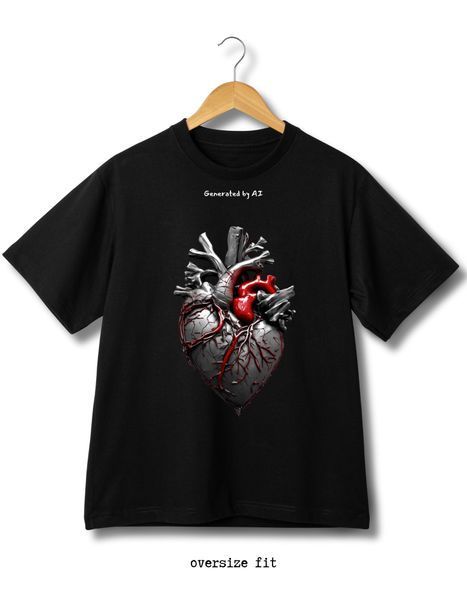 Mar&scaron;kinėliai &Scaron;irdis 2 - XL TS-BL-Red&black-heart-XL-DTF фото