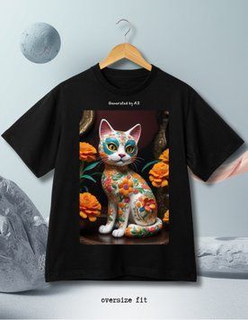 T-shirt The porcelain cat - XL