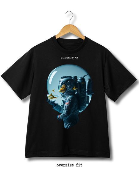 T-shirt Aquarium spaceman - XL