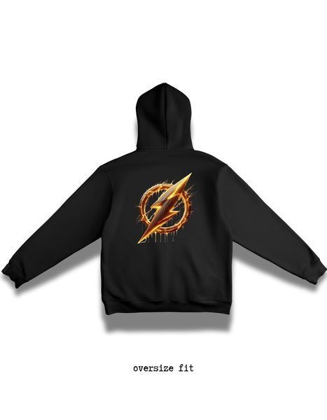 Hoodie Flash oversize unisex - XL