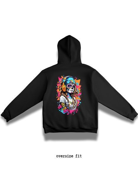 Bluza z kapturem Latina Mexicana oversize unisex - XL