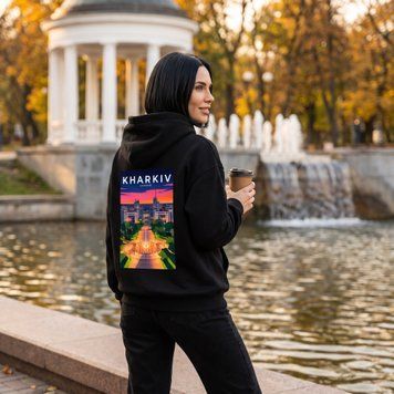 Bluza z kapturem Kharkiv oversize unisex - XL