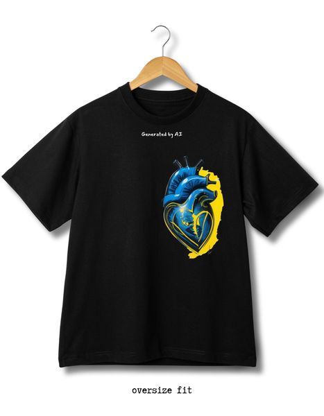 Футболка Жовто-блакитне серце - XL TS-BL-Yellow&blue-heart-XL-DTF фото