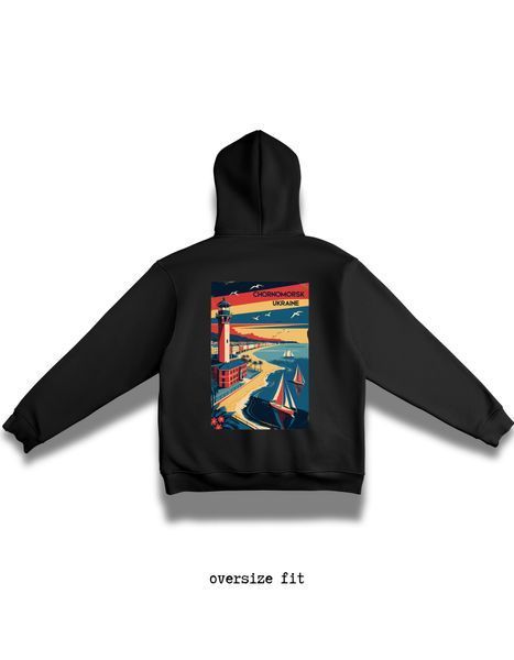 Худі Чорноморськ oversize unisex - XL HD-Chornomorsk-WT-XL-DTF фото