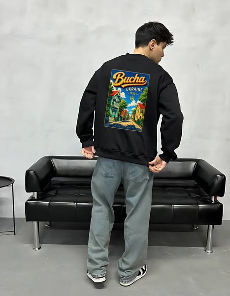 Світшот Буча oversize unisex - XL SWST-Bucha-BL-XL-DTF фото