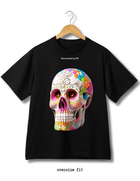 Mar&scaron;kinėliai Drugelio kaukolė - XL TS-BL-Flower-skull-XL-DTF фото