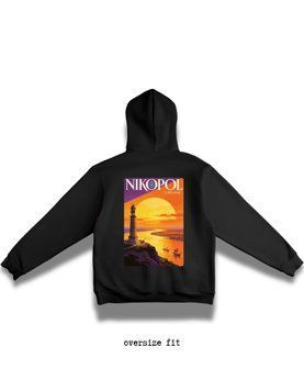 Džemperis su gobtuvu Nikopol oversize unisex - XL HD-Nikopol-WT-XL-DTF фото