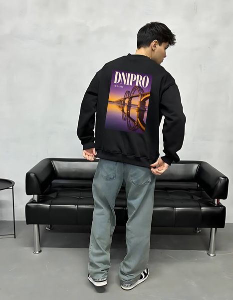 Світшот Дніпро oversize unisex - XL SWST-DNIPRO-BL-XL-DTF фото