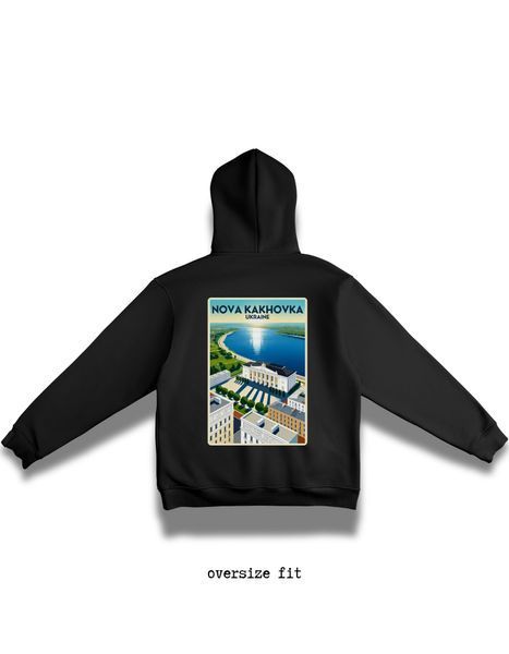 Bluza z kapturem Nova Kakhovka oversize unisex - XL