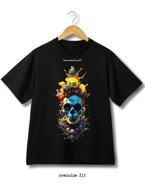 Mar&scaron;kinėliai Drugelio kaukolė - XL TS-BL-Skull-bubbles-XL-DTF фото