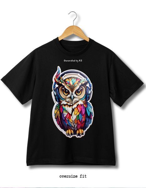 Mar&scaron;kinėliai Pelėda ausinėse - XL TS-BL-Owl-in-headphones-XL-DTF фото