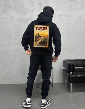 Bluza z kapturem Popasna oversize unisex - XL
