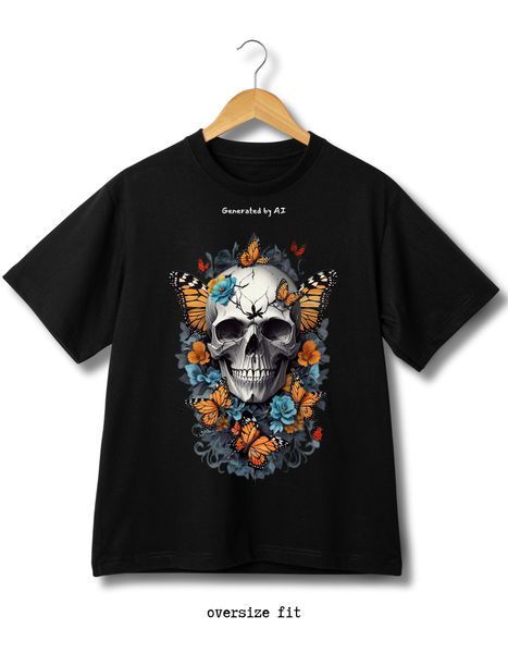 Футболка Череп-метелик - XL TS-BL-Butterfly-skull-XL-DTF фото